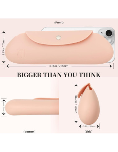 Estuche de Brochas de Maquillaje DUcare Rosa Silicona Impermeable