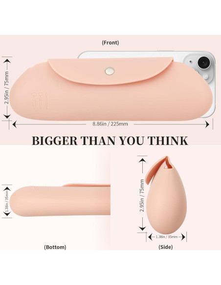 Estuche de Brochas de Maquillaje DUcare Rosa Silicona Impermeable Estuche de Brochas de Maquillaje DUcare Rosa Silicona Impermeable