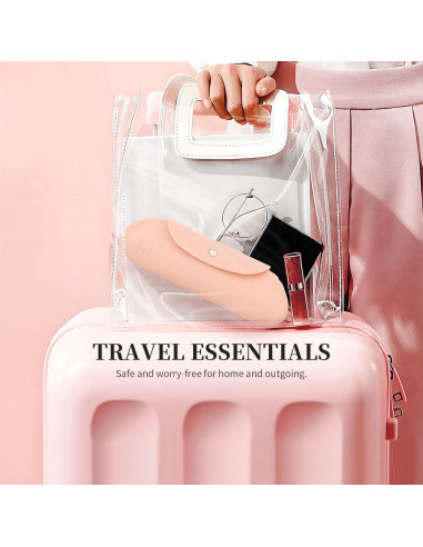 Estuche de Brochas de Maquillaje DUcare Rosa Silicona Impermeable