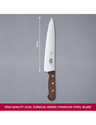 Cuchillo Chef Victorinox 25.4 cm Acero Inoxidable Madera
