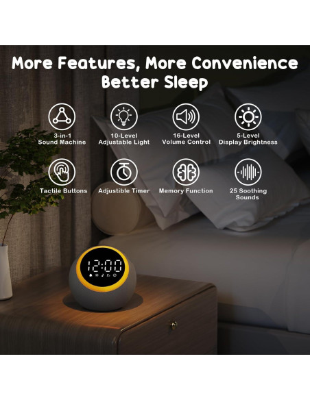 Máquina de Sonido Rohent SM01 - 25 Sonidos Relajantes