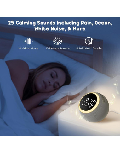 Máquina de Sonido Rohent SM01 - 25 Sonidos Relajantes