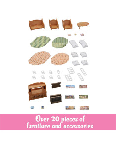 Conjunto de Sala de Estar Calico Critters - Muebles 26 Piezas 2