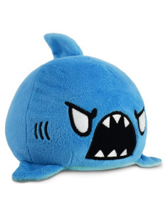 Peluche Reversible Tiburón TeeTurtle Azul 10 cm Suave