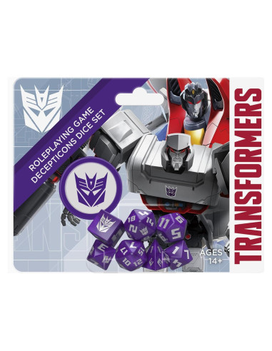 Conjunto de Dados Decepticon Transformers - 8 Piezas - Estudio de Juegos Renegado