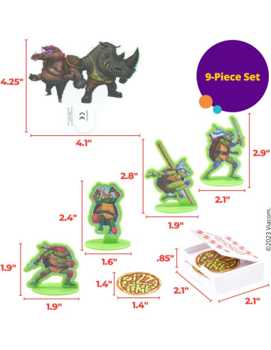 Adorno de Pastel DecoSet Tortugas Ninja 6 Piezas