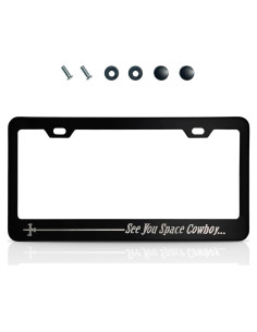 Marco de Placa de Licencia Anime LIBERHAUS Negro 30x15 cm