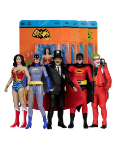 Figura de Acción Retro DC McFarlane 6 Piezas Batman 66'