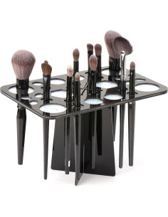Soporte para Secado de Brochas Luckyiren 28 Ranuras Negro 2