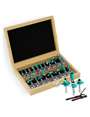 Juego de 20 Brocas para Router CSOOM 1/4" (0,64 cm) Profesional