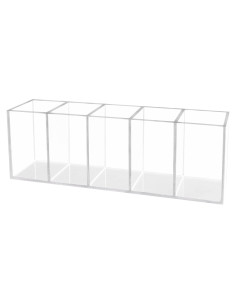 Soporte organizador de escritorio HSYMQ acrílico transparente 5 compartimentos