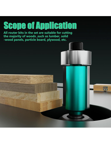 Juego de 20 Brocas para Router CSOOM 1/4" (0,64 cm) Profesional