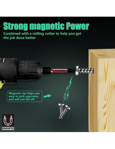 Juego de 20 Brocas para Router CSOOM 1/4" (0,64 cm) Profesional