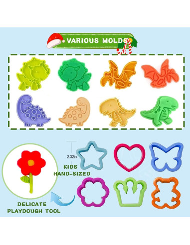 Set de Herramientas de Masa Jaeespon para Niños 3+