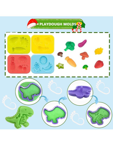 Set de Herramientas de Masa Jaeespon para Niños 3+