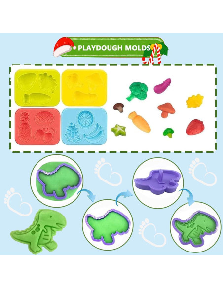 Set de Herramientas de Masa Jaeespon para Niños 3+