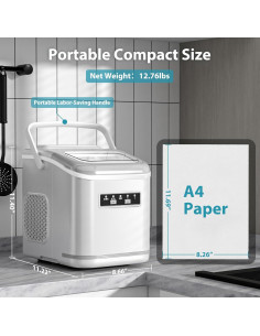 Máquina de Hielo Electactic Compacta 9 Cubos en 6 Minutos 2