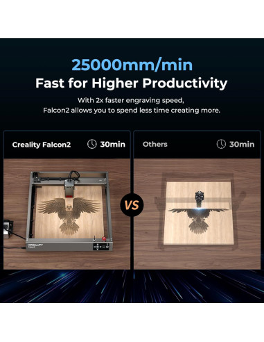 Grabador Láser Creality Falcon 2 22W CNC para Metal y Madera