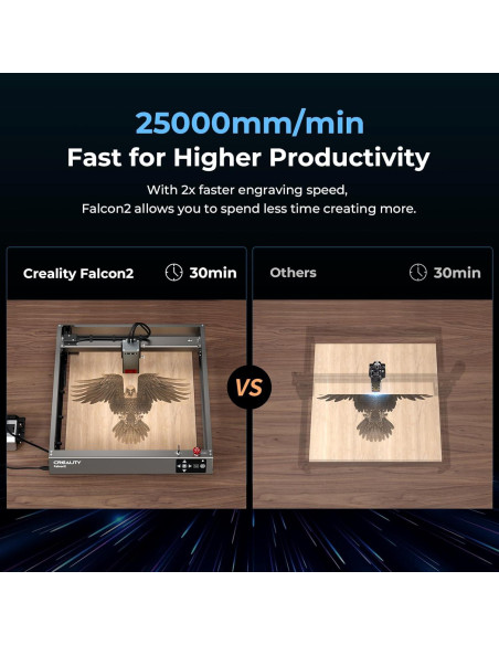 Grabador Láser Creality Falcon 2 22W CNC para Metal y Madera