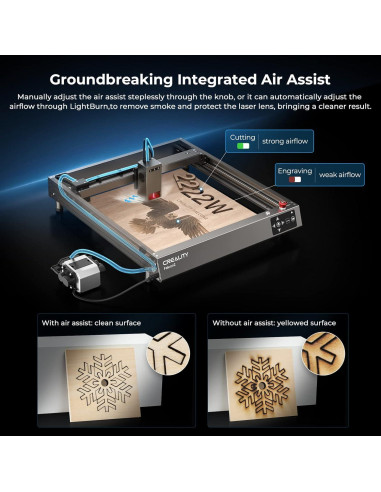 Grabador Láser Creality Falcon 2 22W CNC para Metal y Madera