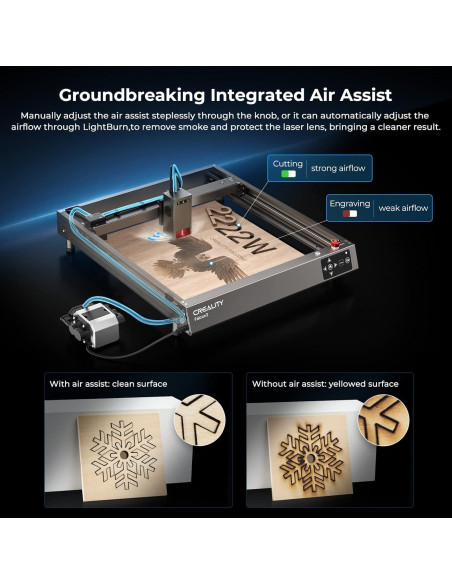 Grabador Láser Creality Falcon 2 22W CNC para Metal y Madera
