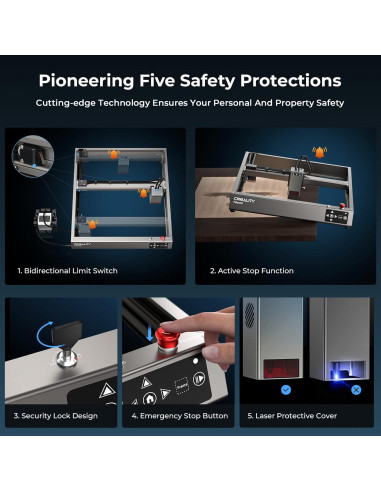 Grabador Láser Creality Falcon 2 22W CNC para Metal y Madera