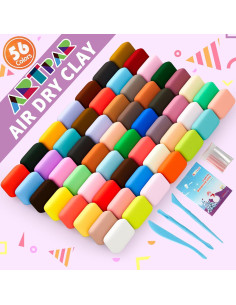 Arcilla Secada al Aire Artpar A56 56 Colores Kit para Niños 2