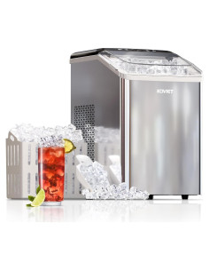 Máquina de Hielo Nugget KOVIET IM01 19kg/día Gris Plateado