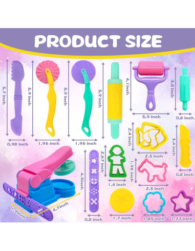 Juego de Herramientas de Plastilina iShyan 36 Piezas Educativas