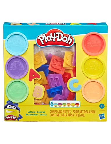 Play-Doh Fundamentos Letras 26 Sellos y 6 Latas Multicolor