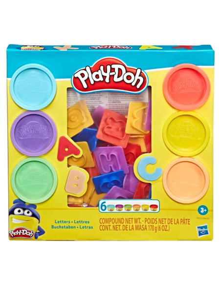 Play-Doh Fundamentos Letras 26 Sellos y 6 Latas Multicolor