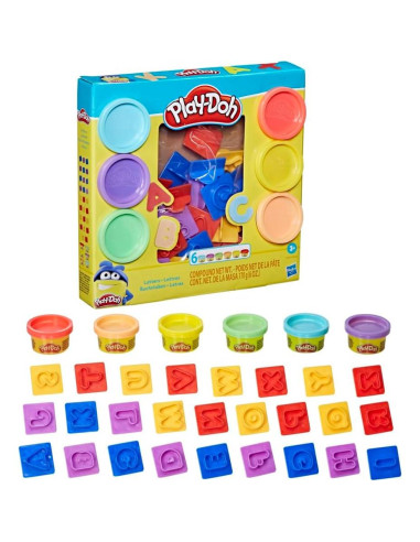 Play-Doh Fundamentos Letras 26 Sellos y 6 Latas Multicolor
