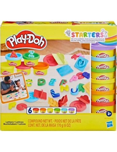 Play-Doh Fundamentos Letras 26 Sellos y 6 Latas Multicolor