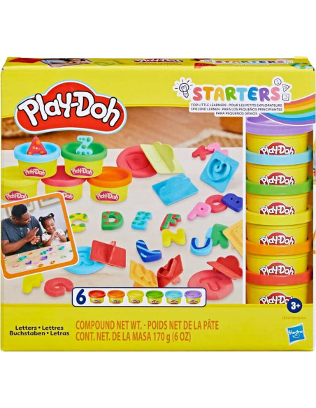 Play-Doh Fundamentos Letras 26 Sellos y 6 Latas Multicolor