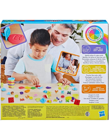 Play-Doh Fundamentos Letras 26 Sellos y 6 Latas Multicolor