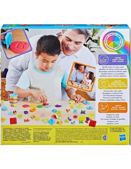 Play-Doh Fundamentos Letras 26 Sellos y 6 Latas Multicolor