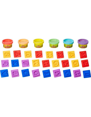 Play-Doh Fundamentos Letras 26 Sellos y 6 Latas Multicolor