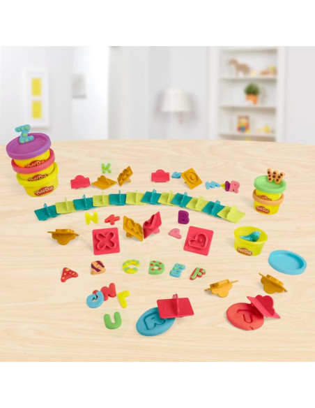 Play-Doh Fundamentos Letras 26 Sellos y 6 Latas Multicolor