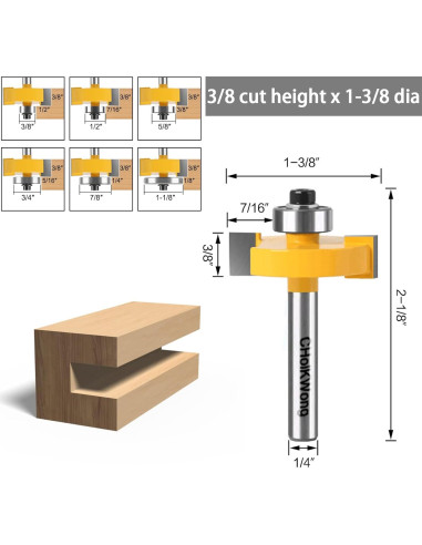Juego de Fresas de Rebaje CHoiKWong 1/4" Mango Carburo