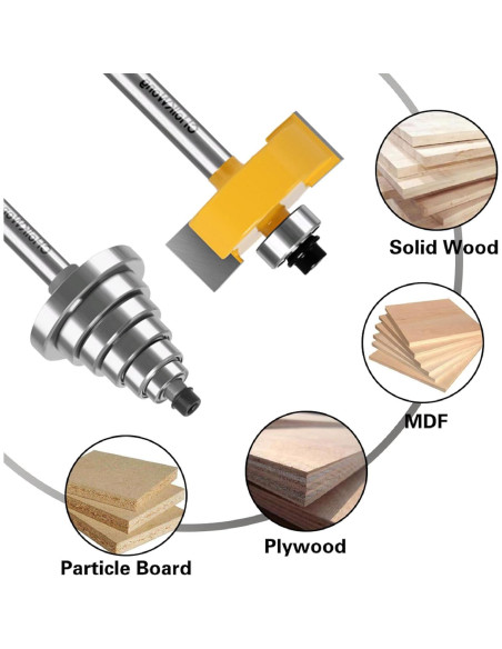 Juego de Fresas de Rebaje CHoiKWong 1/4" Mango Carburo