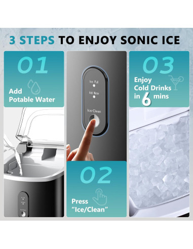 Fabricante de Hielo Tipo Nugget EUHOMY IM-12S-HM 15.88 kg/día