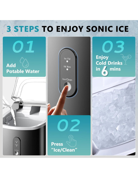 Fabricante de Hielo Tipo Nugget EUHOMY IM-12S-HM 15.88 kg/día