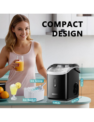 Fabricante de Hielo Tipo Nugget EUHOMY IM-12S-HM 15.88 kg/día