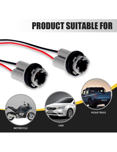 Conector Socket Bombilla T10 T13 T15 Irinidig 2 Pcs Universal