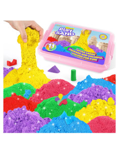 Arena de Juego AtMini 6 Colores 4,99 kg con Bandeja Rosa