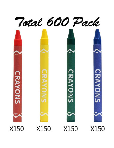 Crayones Madisi a Granel 600 Unidades 4 Colores