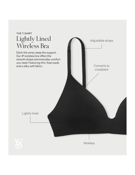 Sostén sin aros Victoria's Secret acolchado 32A-38DDD