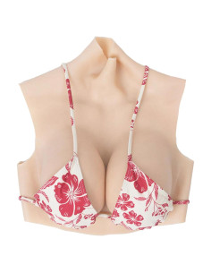 Placa de Silicona Pecho C-Copa Drag Queen Crema