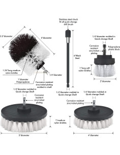 Conjunto de Cepillos de Limpieza SHIELDPRO para Taladro 2