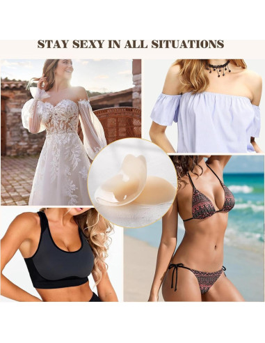 Cubiertas de Pezón DEPOVOR Medianas Silicona Invisibles